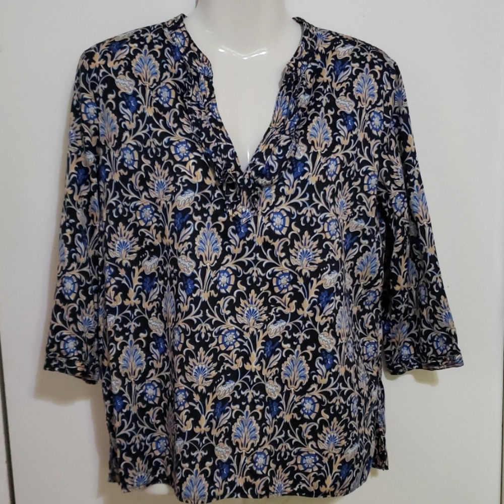TALBOTS WOMENS TUNIC.  3/4 SLEEVES.
